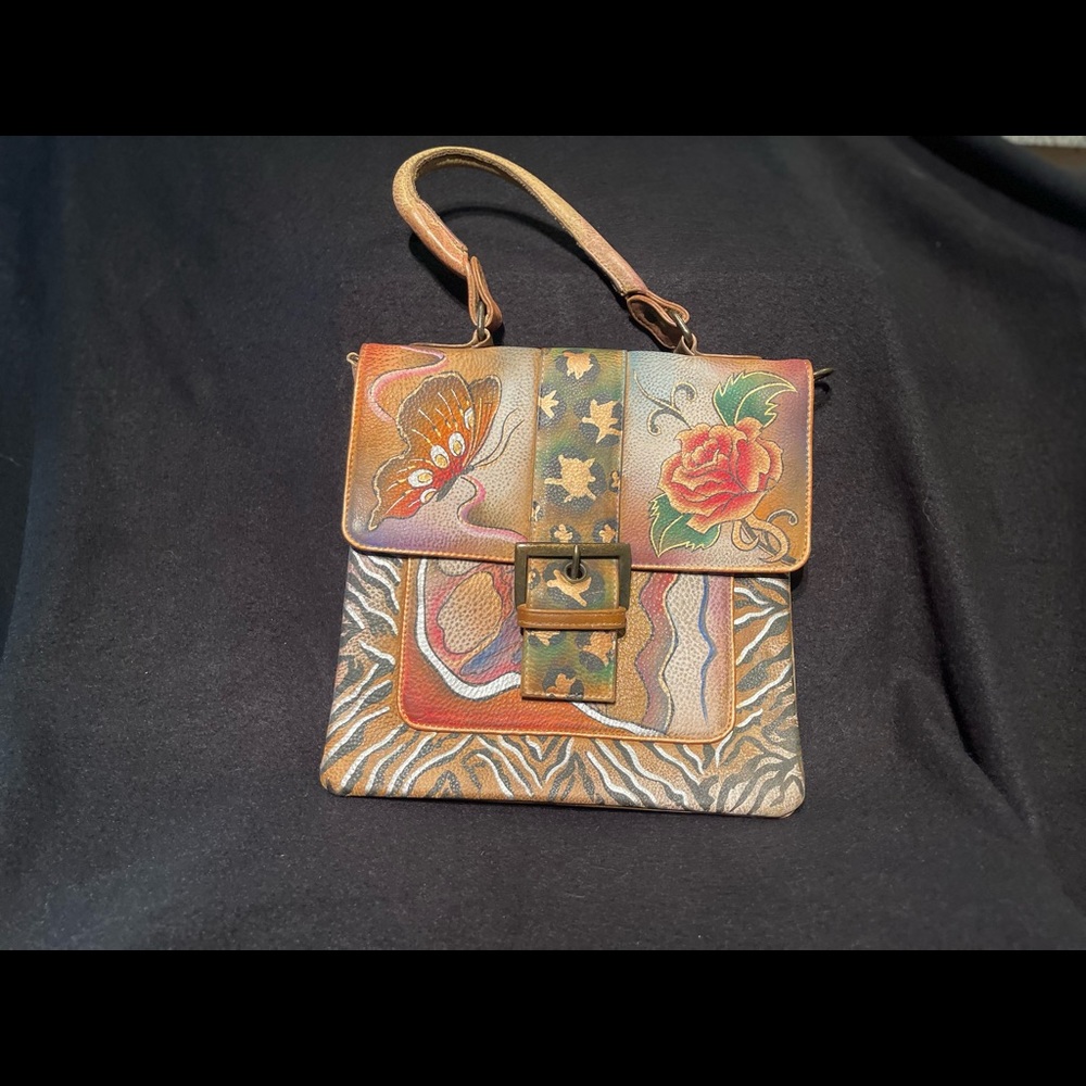 Anuschka leather handbag - hand painted